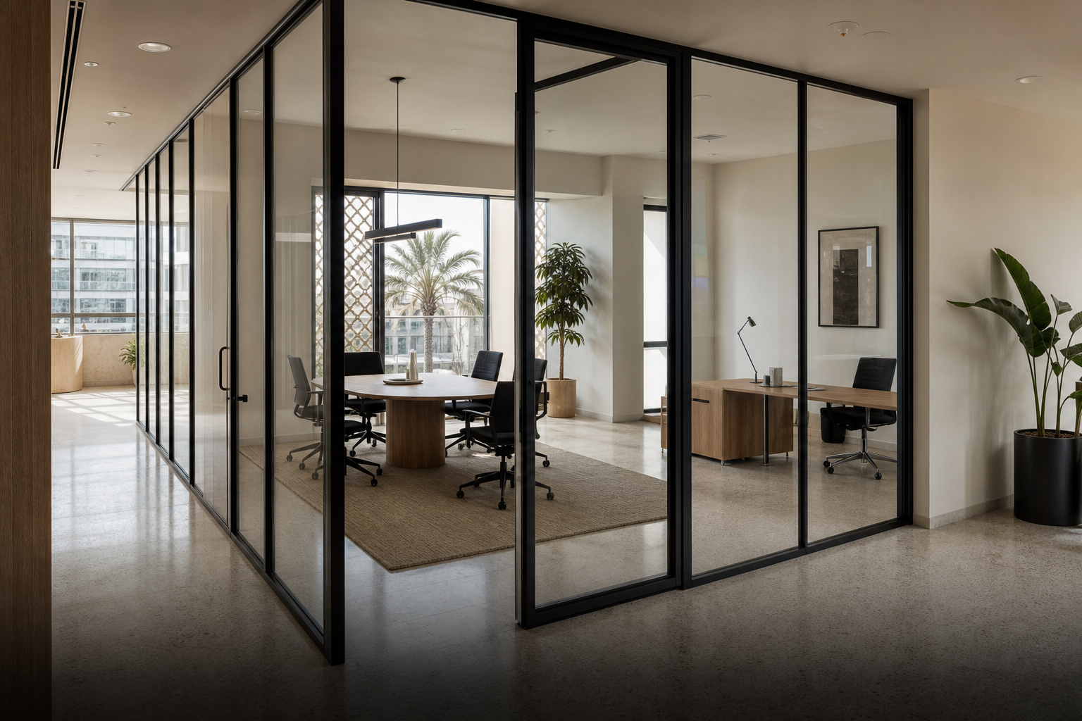 Cloisons vitrées et modulaires pour bureaux au Maroc