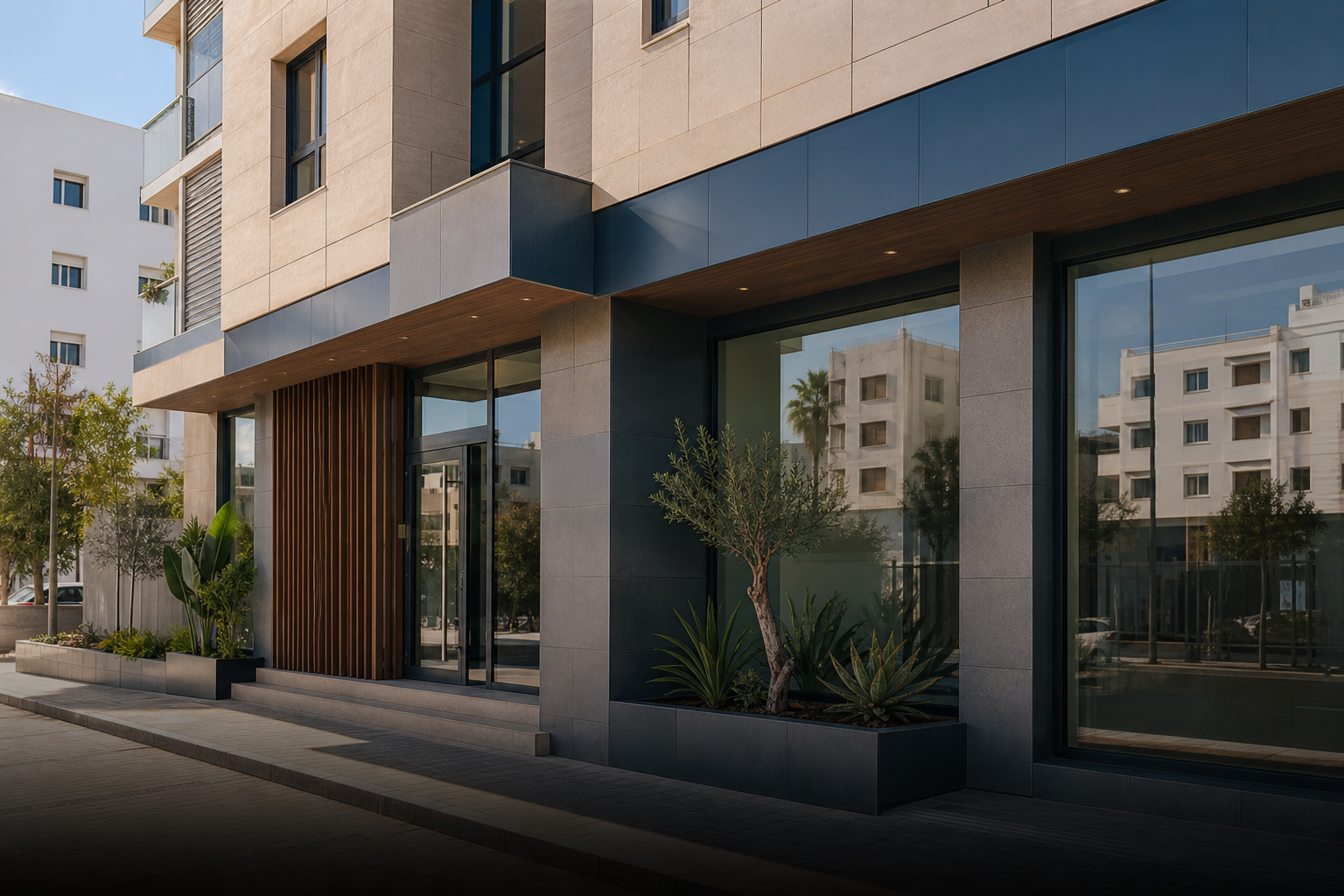 Habillage de façade et murs intérieurs pour bâtiment au Maroc