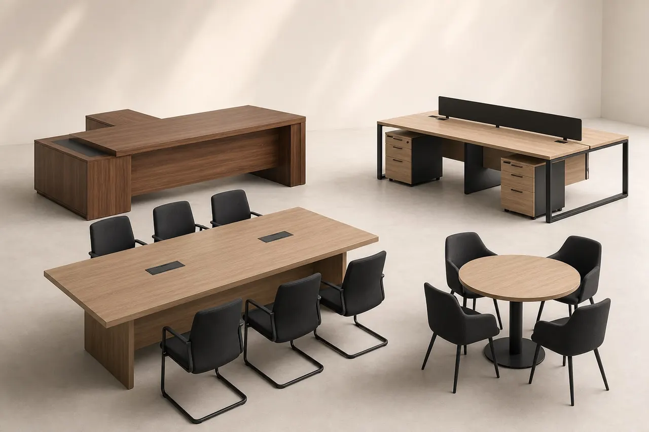 Bureaux et tables de travail pour espaces professionnels au Maroc